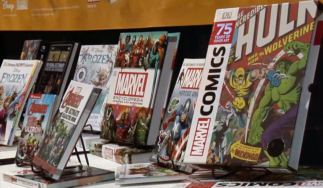 Books on display at the Chicago Comic and Entertainment Expo.