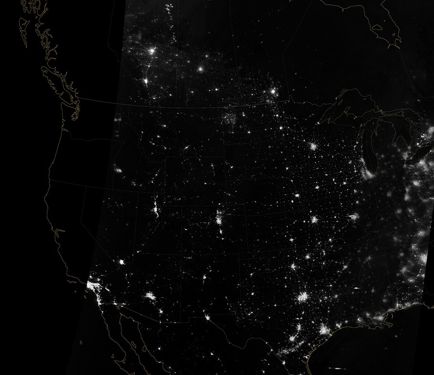 Satellite imagery shows widespread natural gas flaring