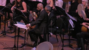 Waneez Zarour directing the Middle East Music Ensemble