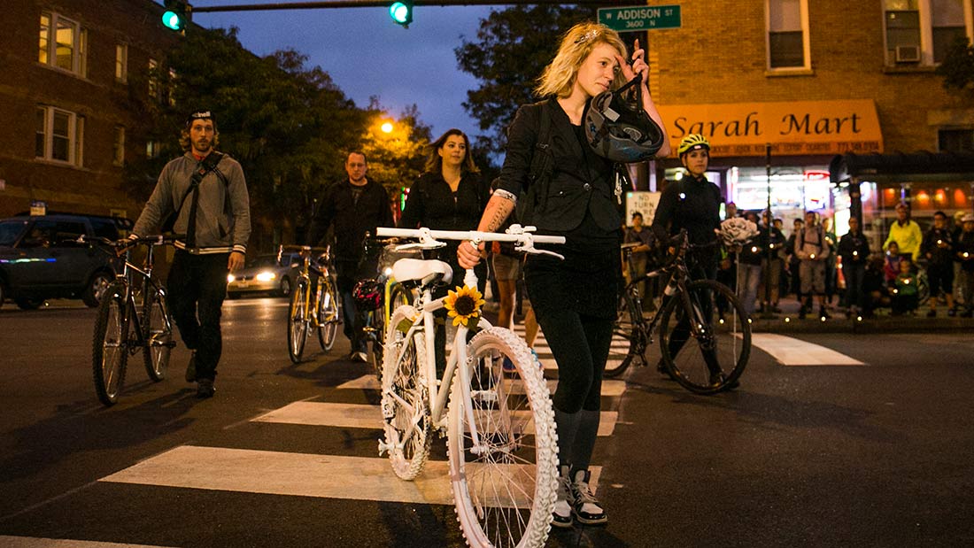 Kristen Green brings ghost bike